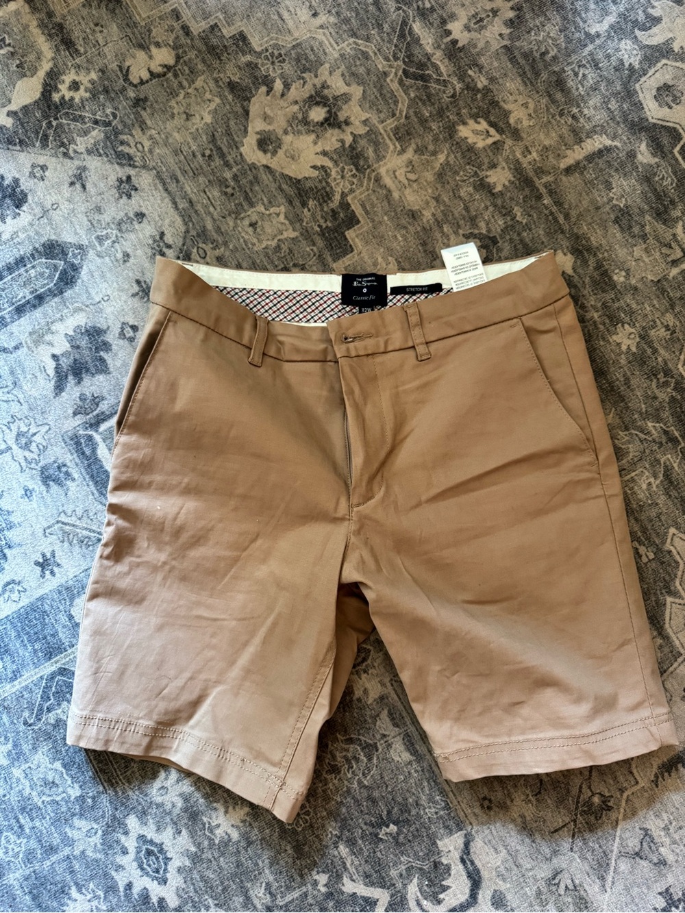 NWOT Ben Sherman Flat Front Khaki Chino Shorts